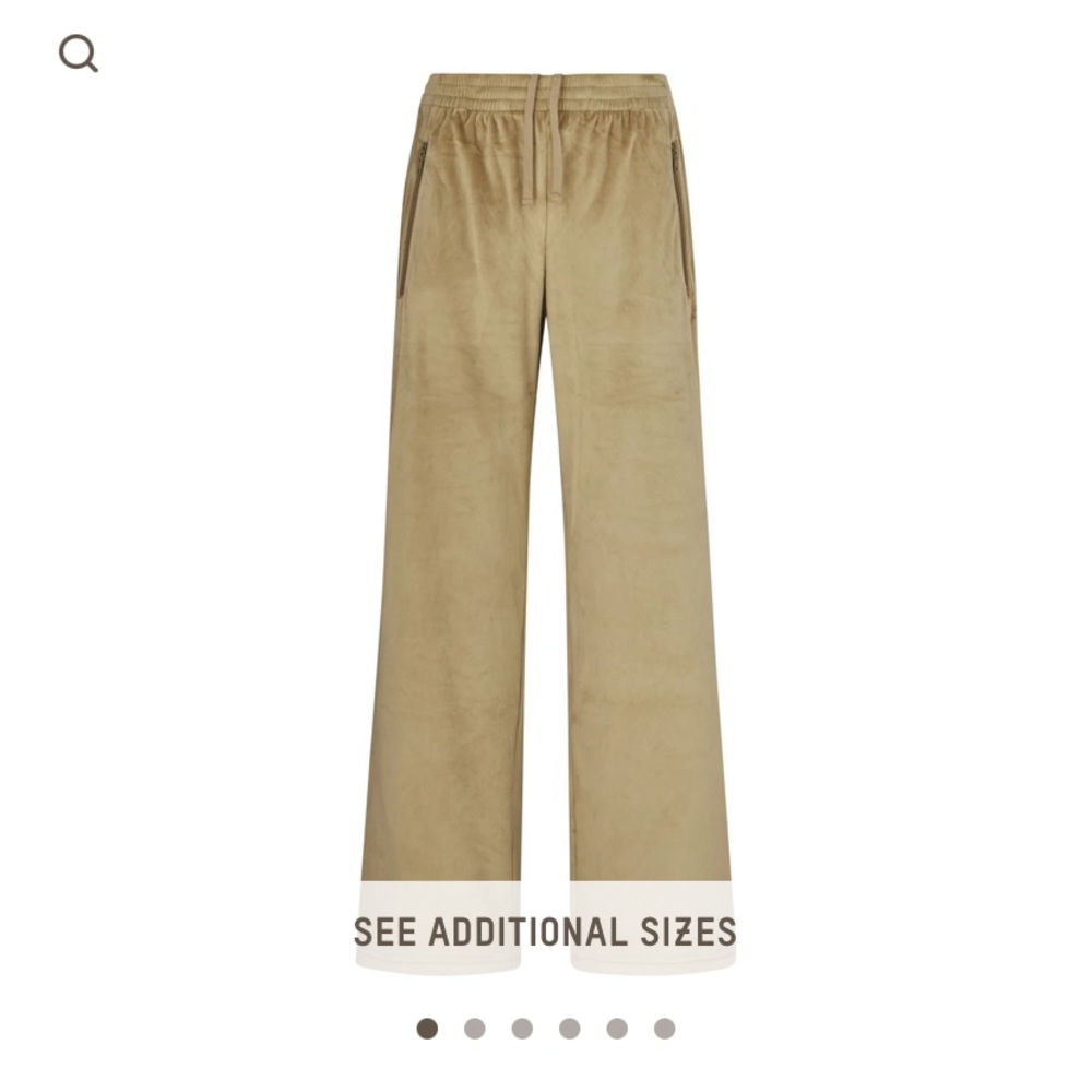 SKIMS GOLD VELOUR TRACK PANTS